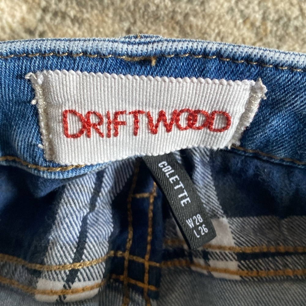 Driftwood Women's Blue Jeans - size 28- Colette style - plaid lining - Picture 4 of 7